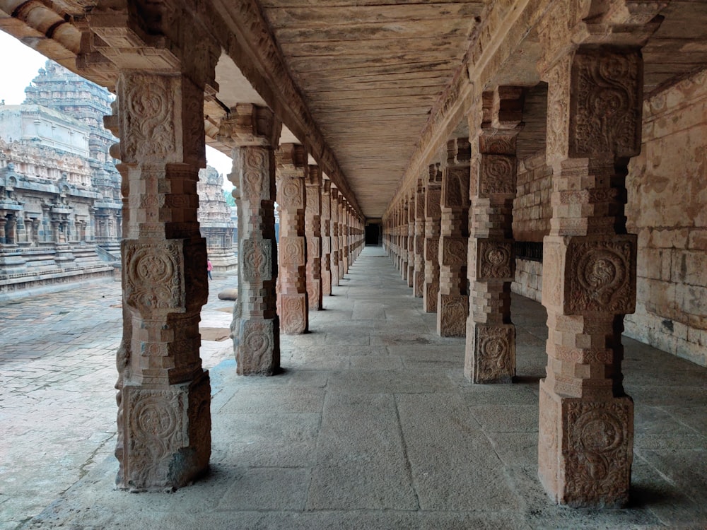 brown concrete posts during daytime