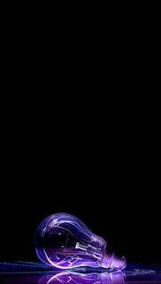 blue and white light fixture