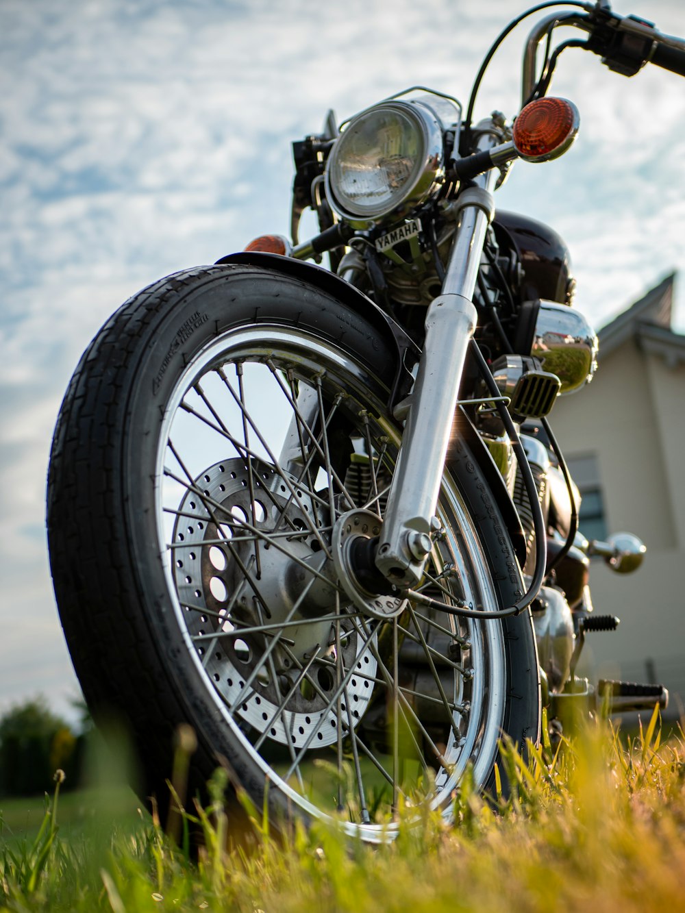 black and silver cruiser motorcycle