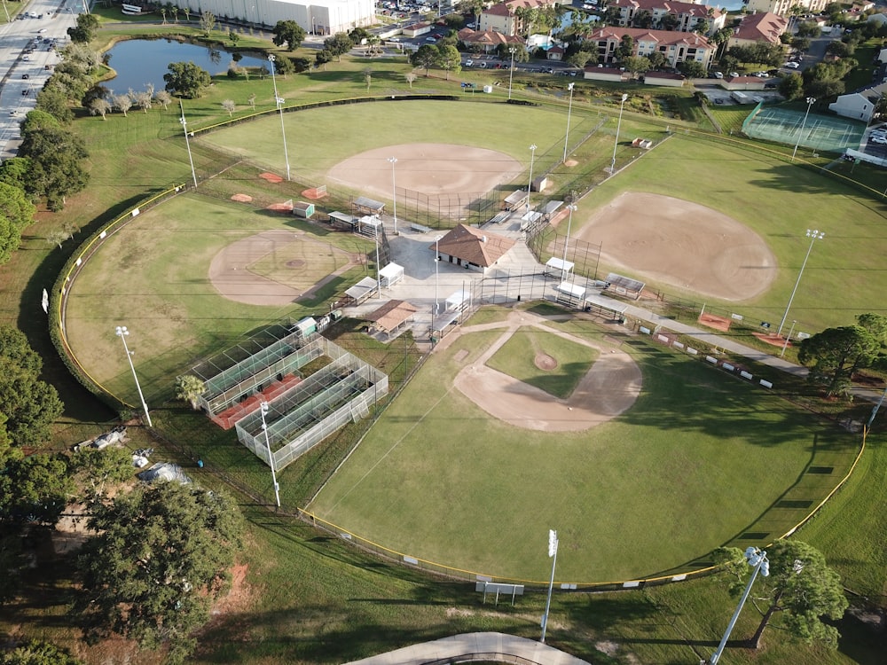 aerial view of green field during daytime