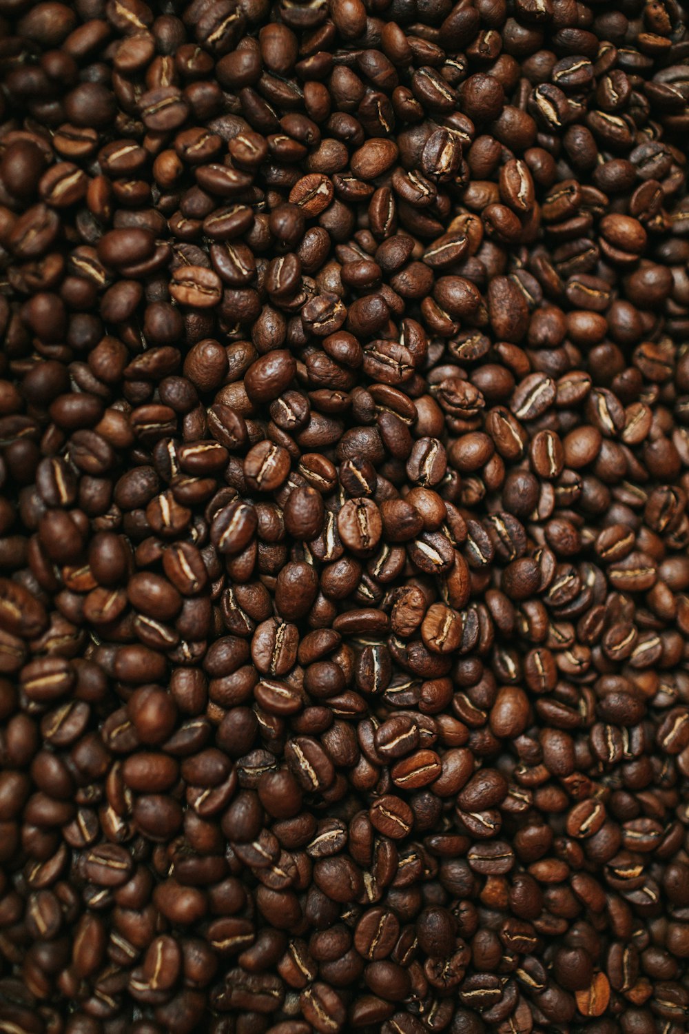 coffee beans on brown wooden surface