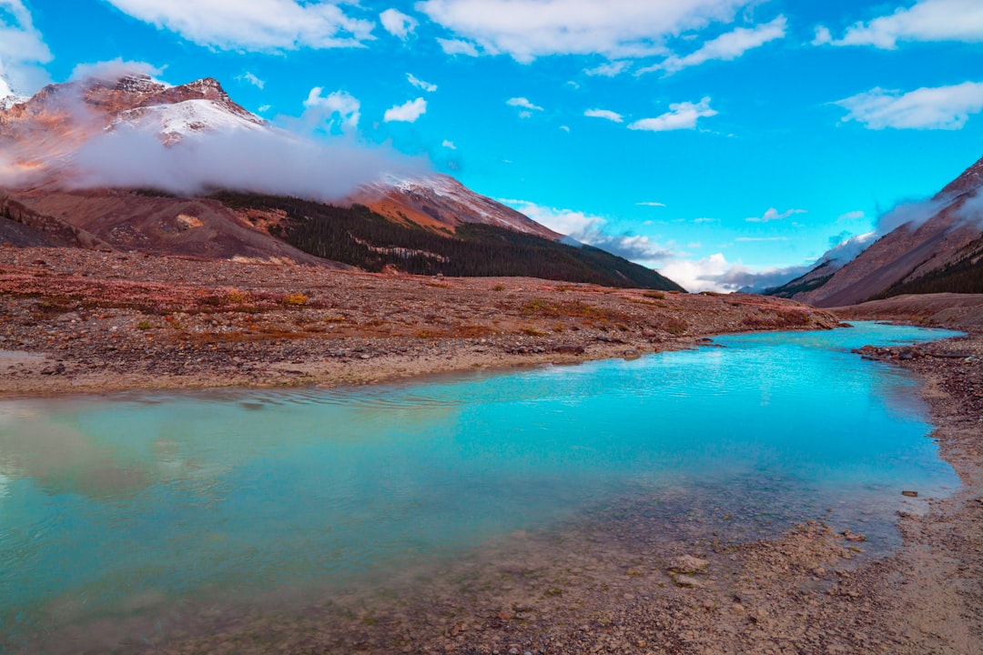 Glacial lake photo spot Icefields Parkway Athabasca Glacier