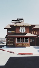 A cozy rest stop with coffee and snacks ready for drivers to recharge.