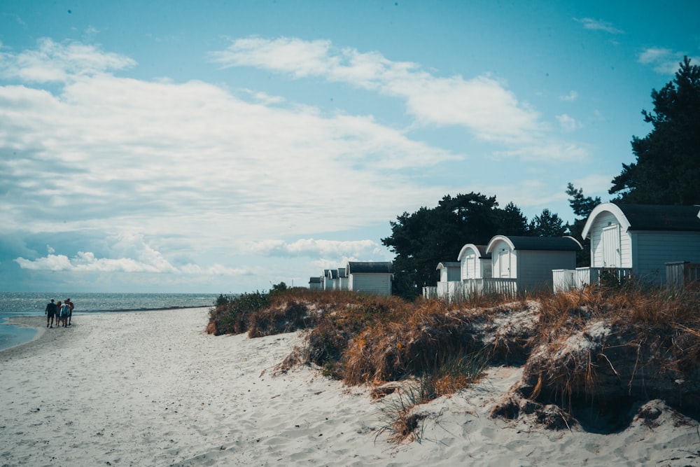 white and black house near body of water under blue sky during daytime