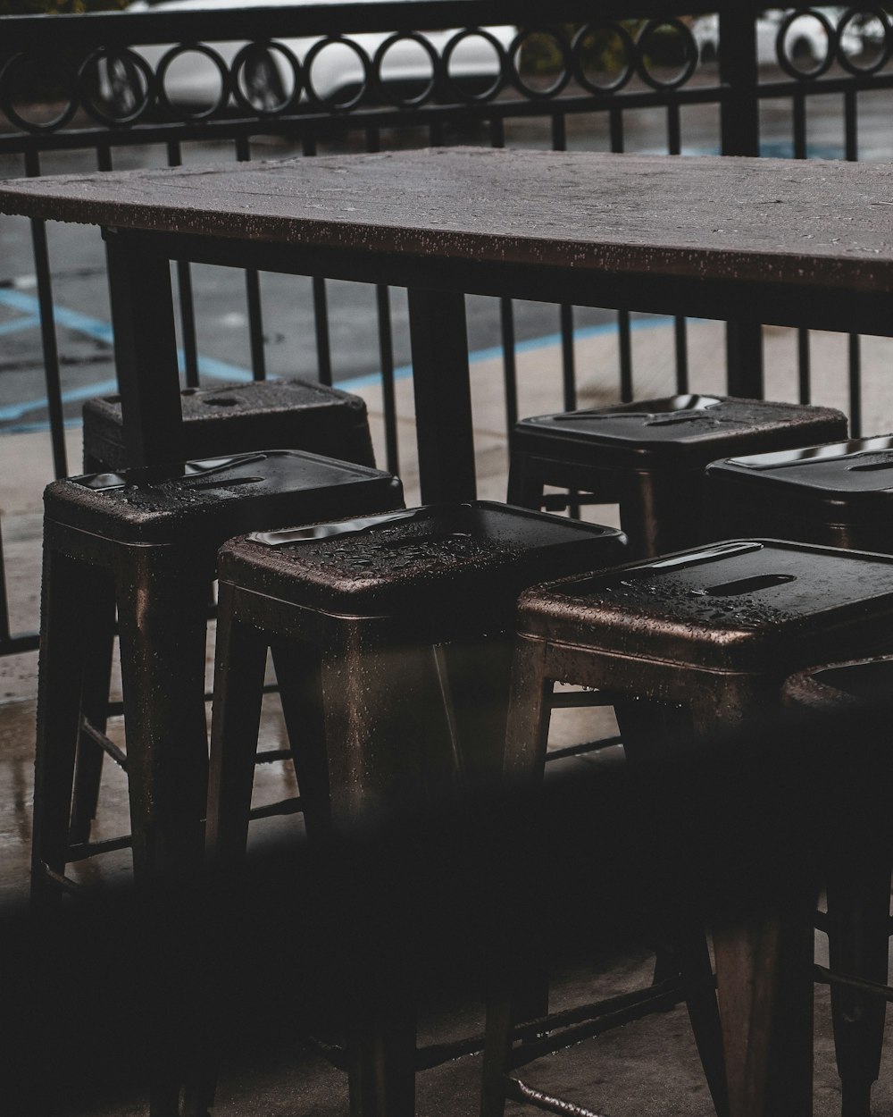 brown wooden chairs on brown wooden table