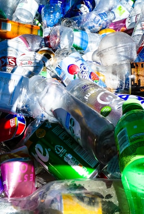 sprite plastic bottle on table