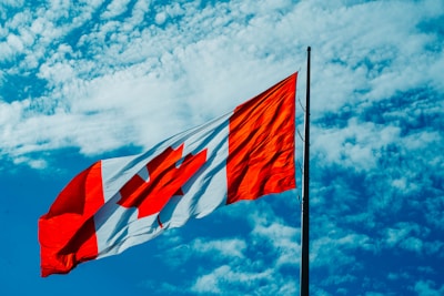 red white and blue flag under blue sky during daytime