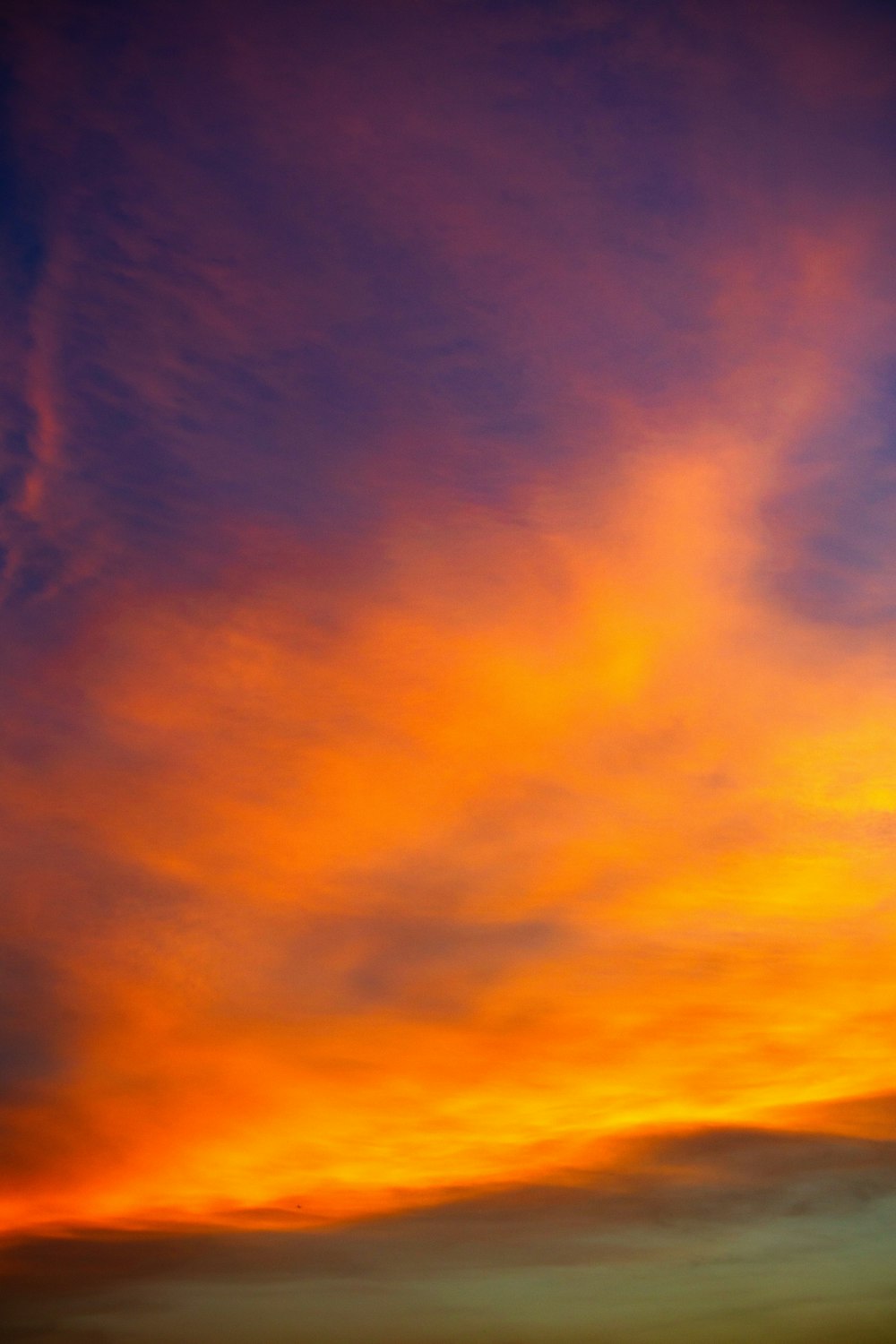 orange and blue cloudy sky