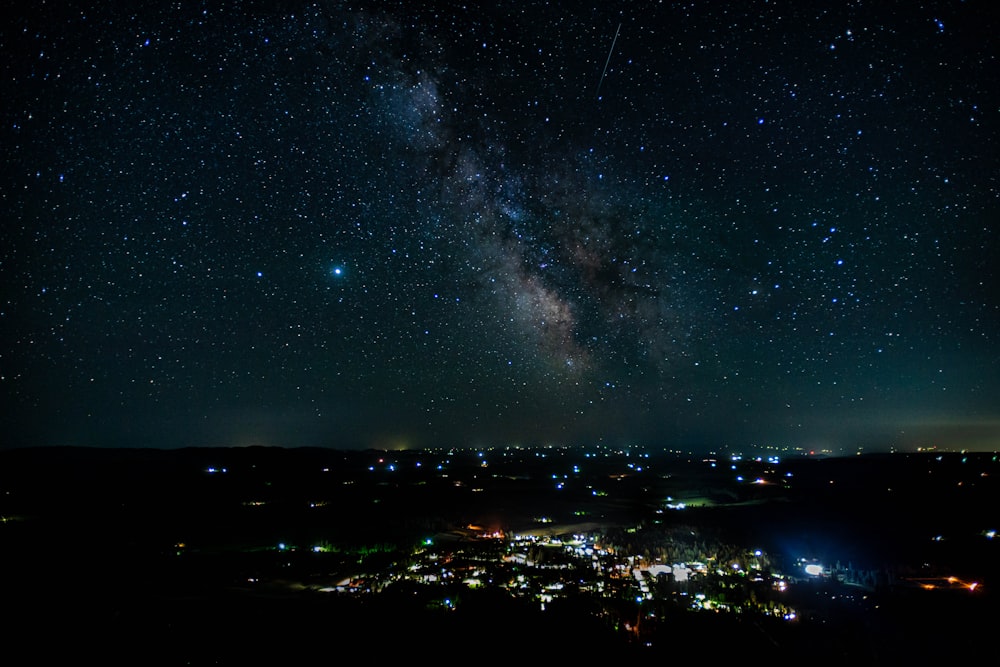 starry night over the city