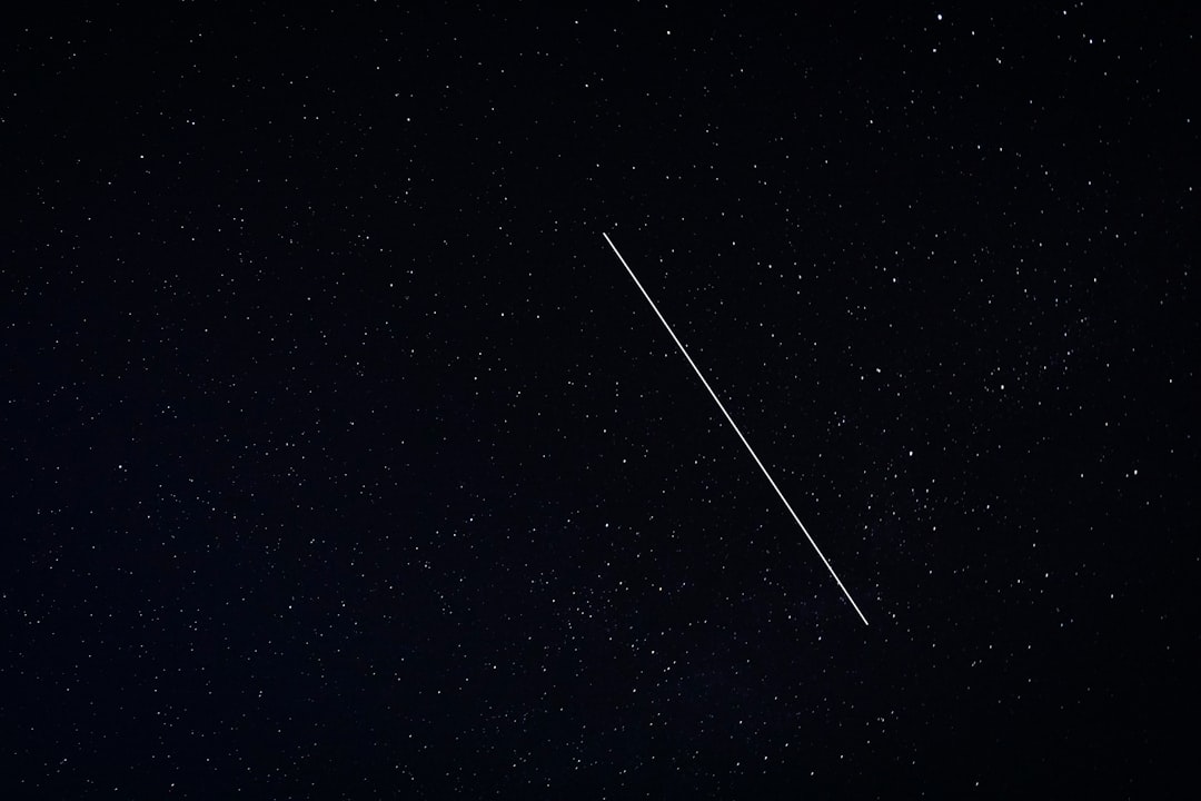 black and white stars in the sky,