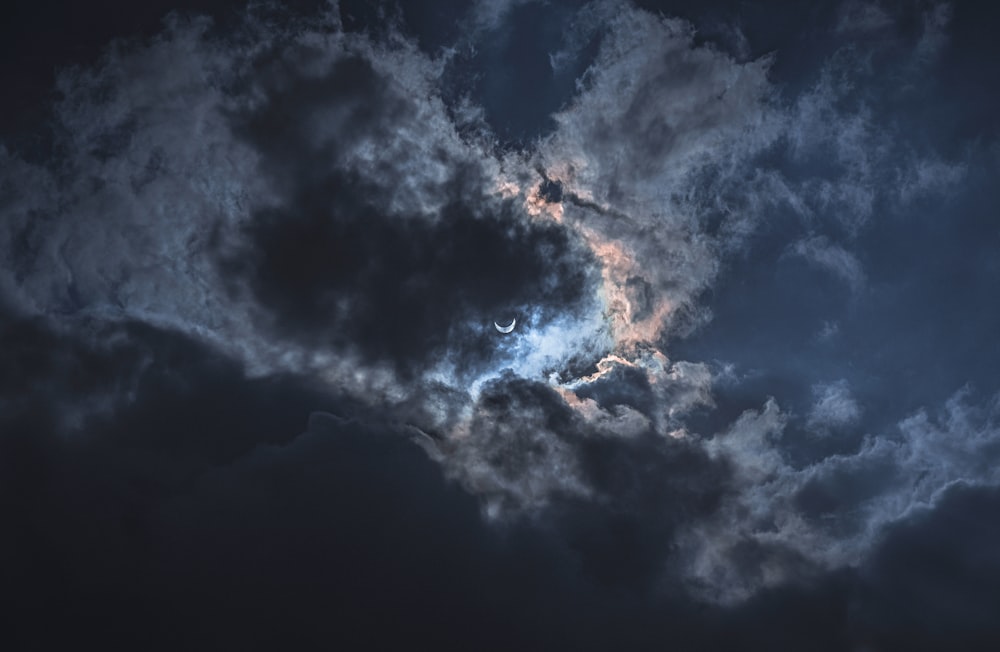 white clouds and blue sky