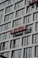 red and white concrete building