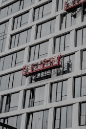 red and white concrete building