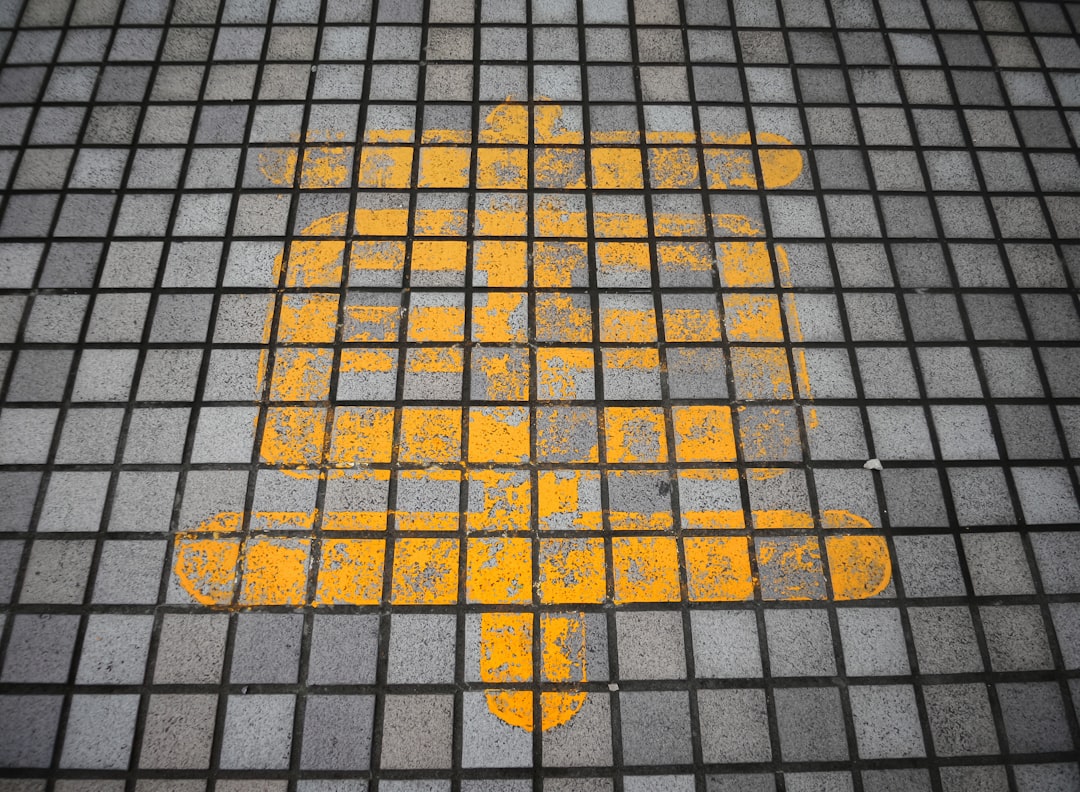 yellow and black square tiles