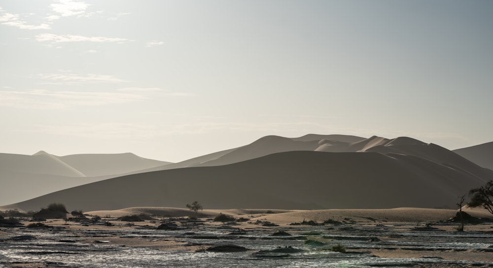 brown mountains under white sky during daytime