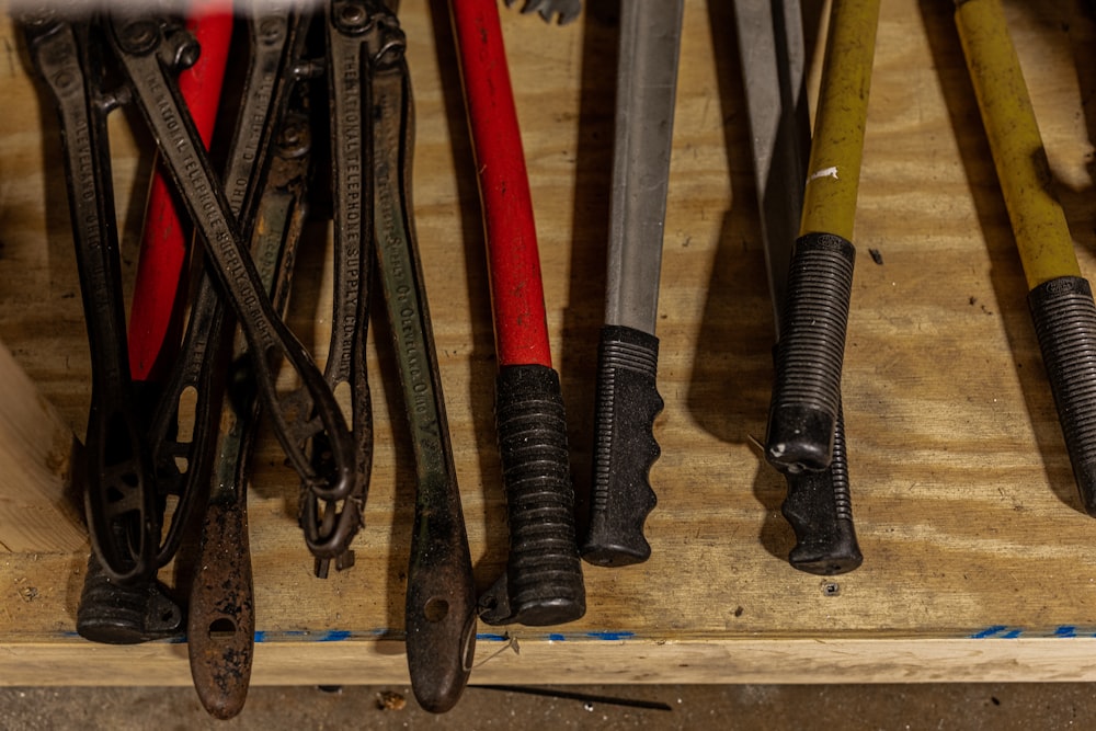 black and red handle tool