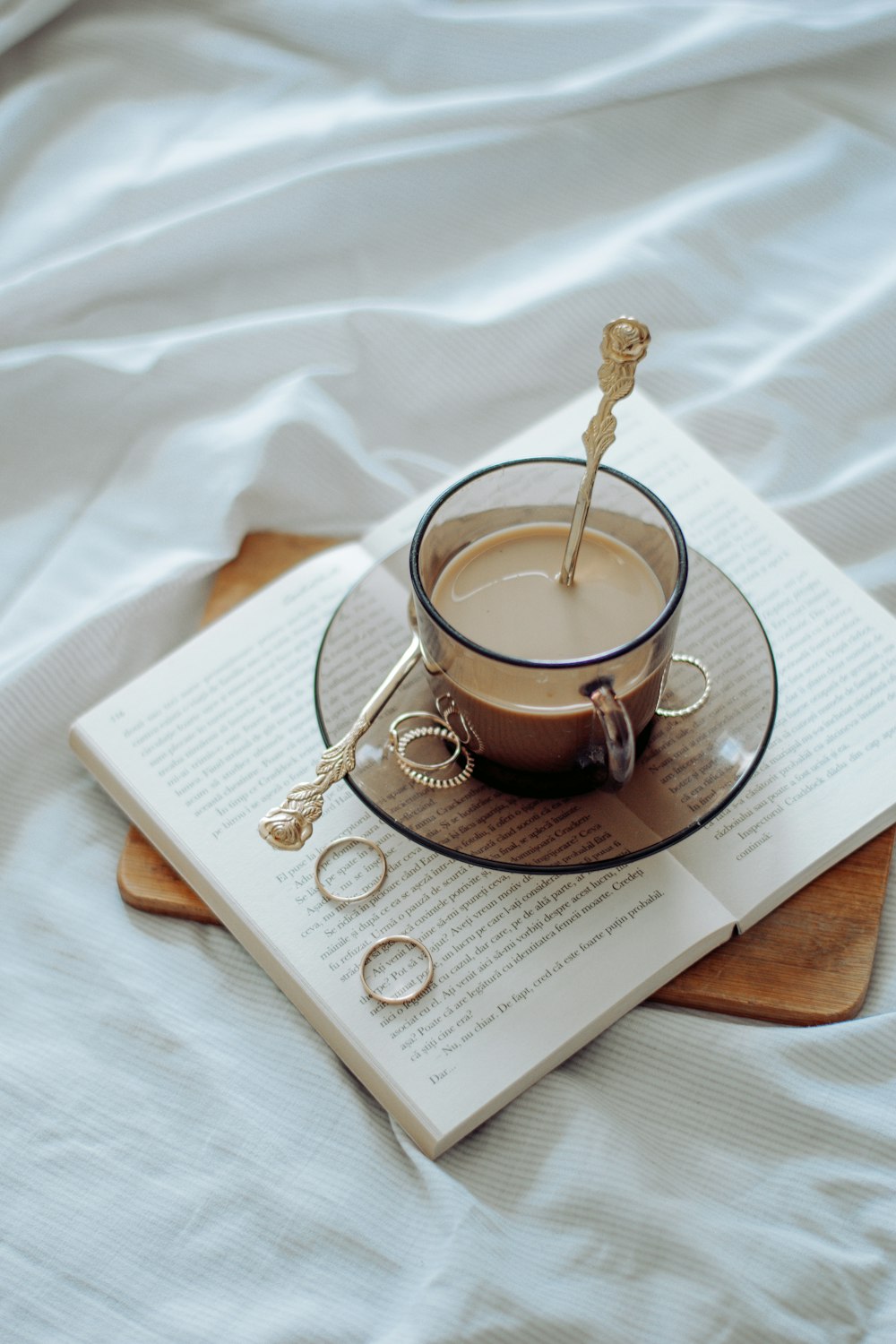 brown ceramic cup on white ceramic saucer