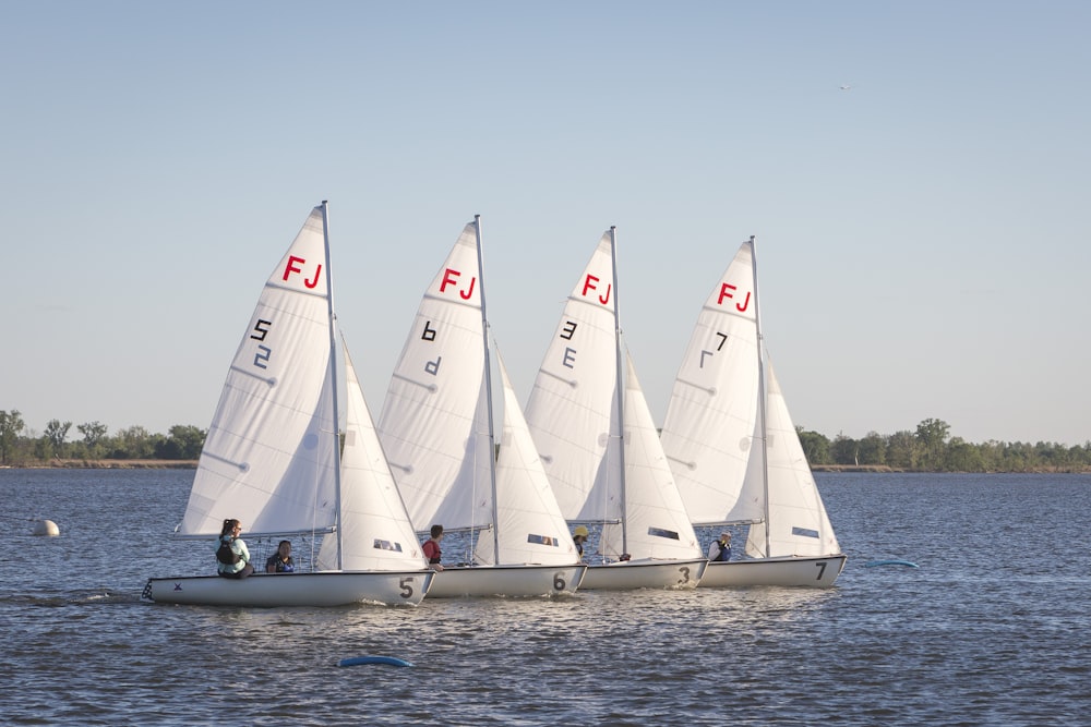 white sail boat on sea during daytime