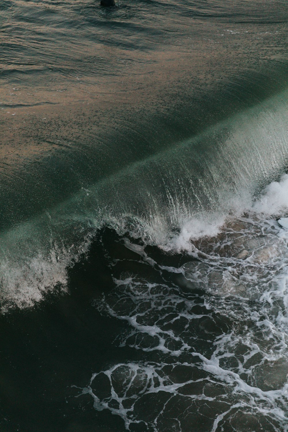 vagues d’eau frappant le rivage pendant la journée