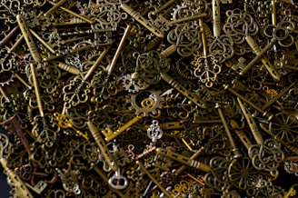 silver and gold round coins