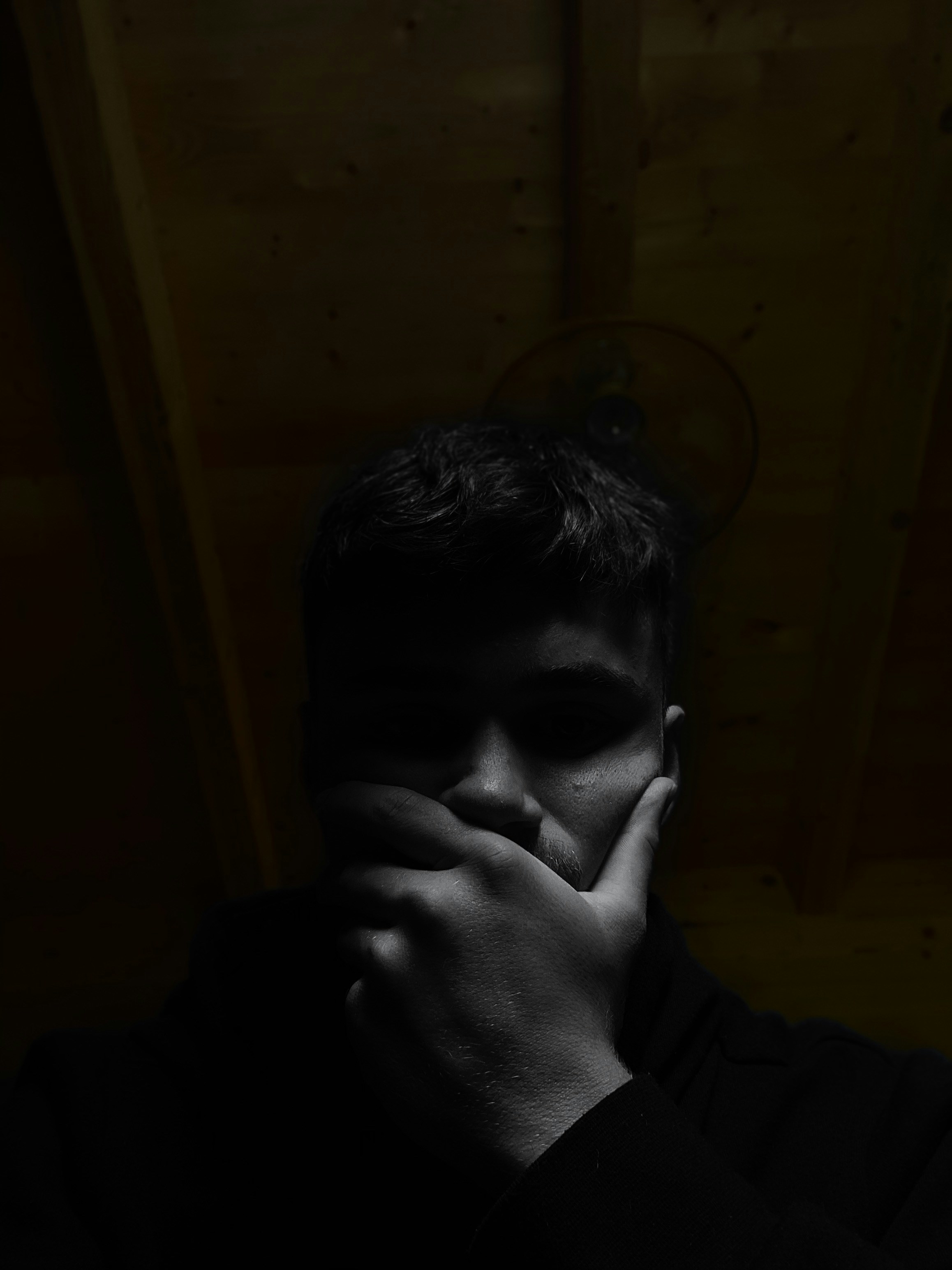 man in black long sleeve shirt