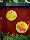 red and yellow smiley face