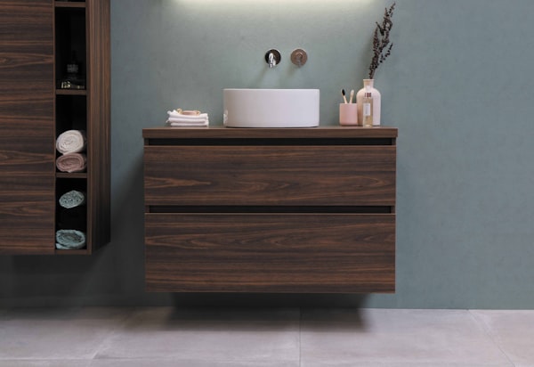 Warm kitchen with butcher-block island