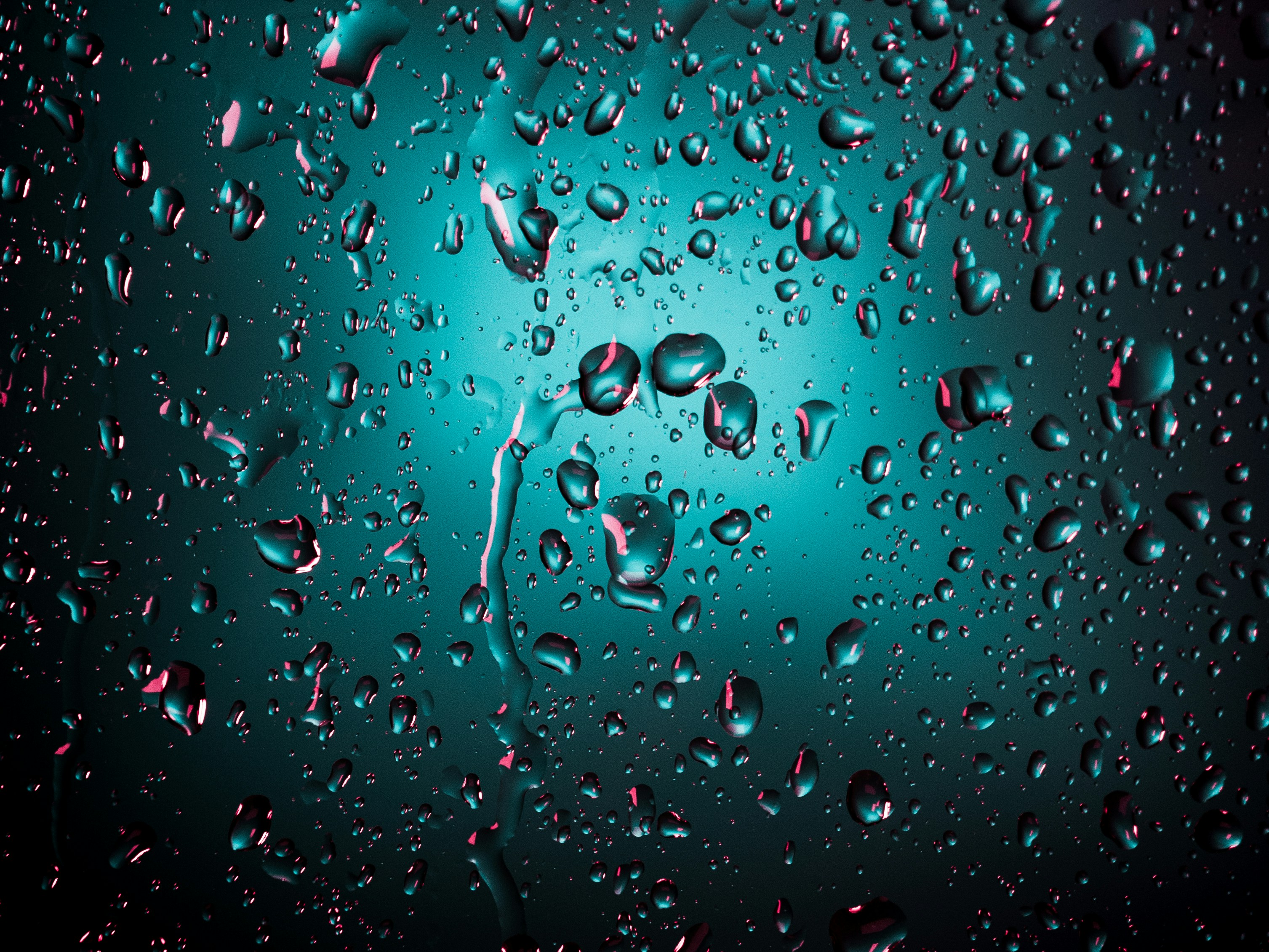 water droplets on glass panel