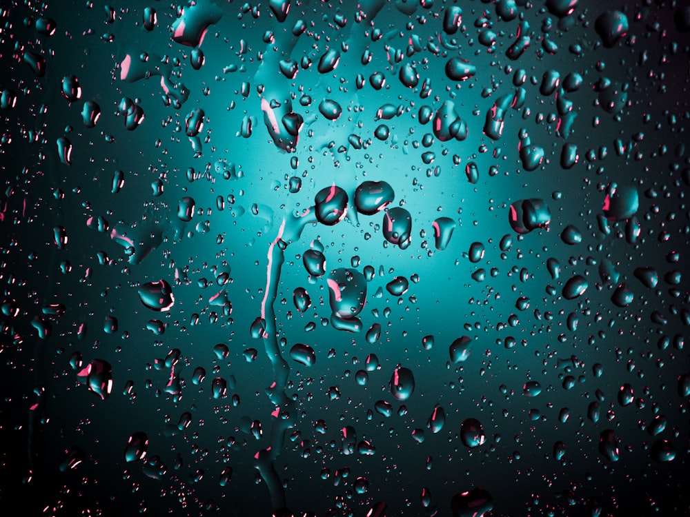 water droplets on glass panel