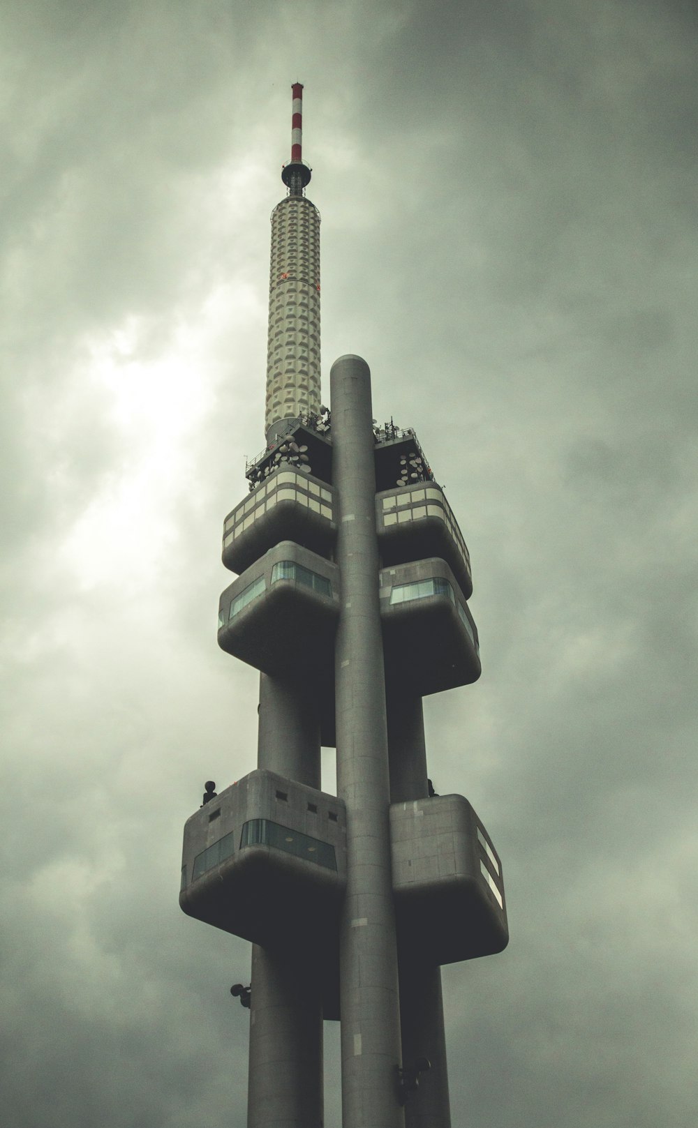 gray and black tower under gray sky