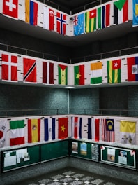 red white and green concrete building