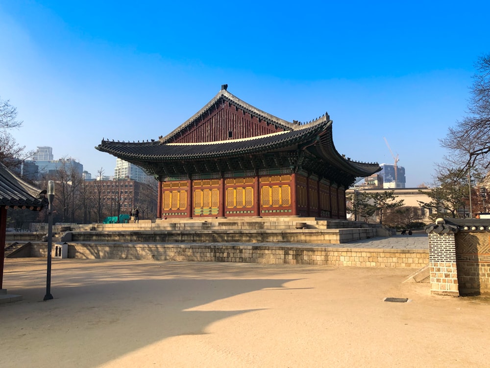 brown and black temple under blue sky during daytime