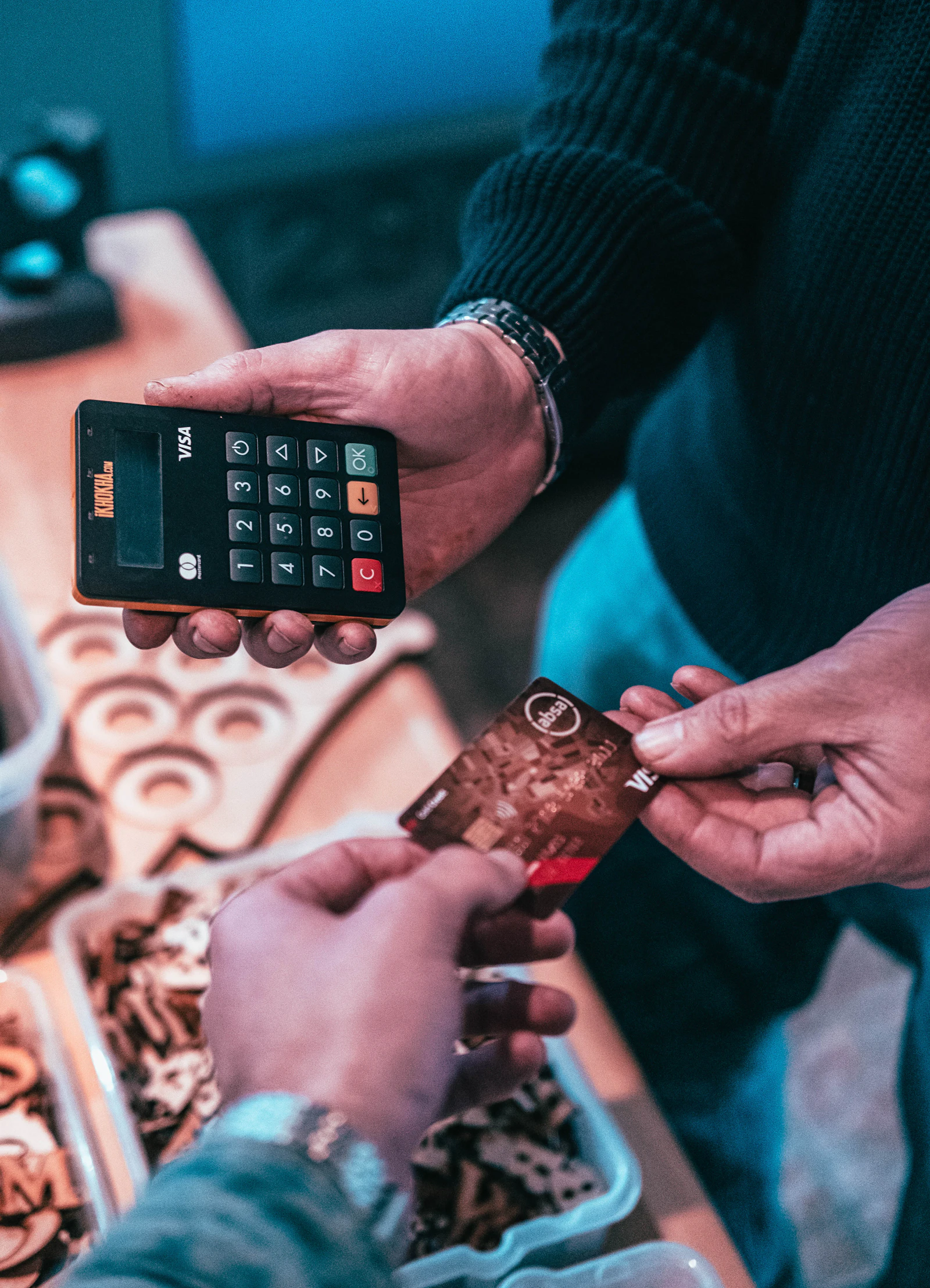 A person holding a calculator