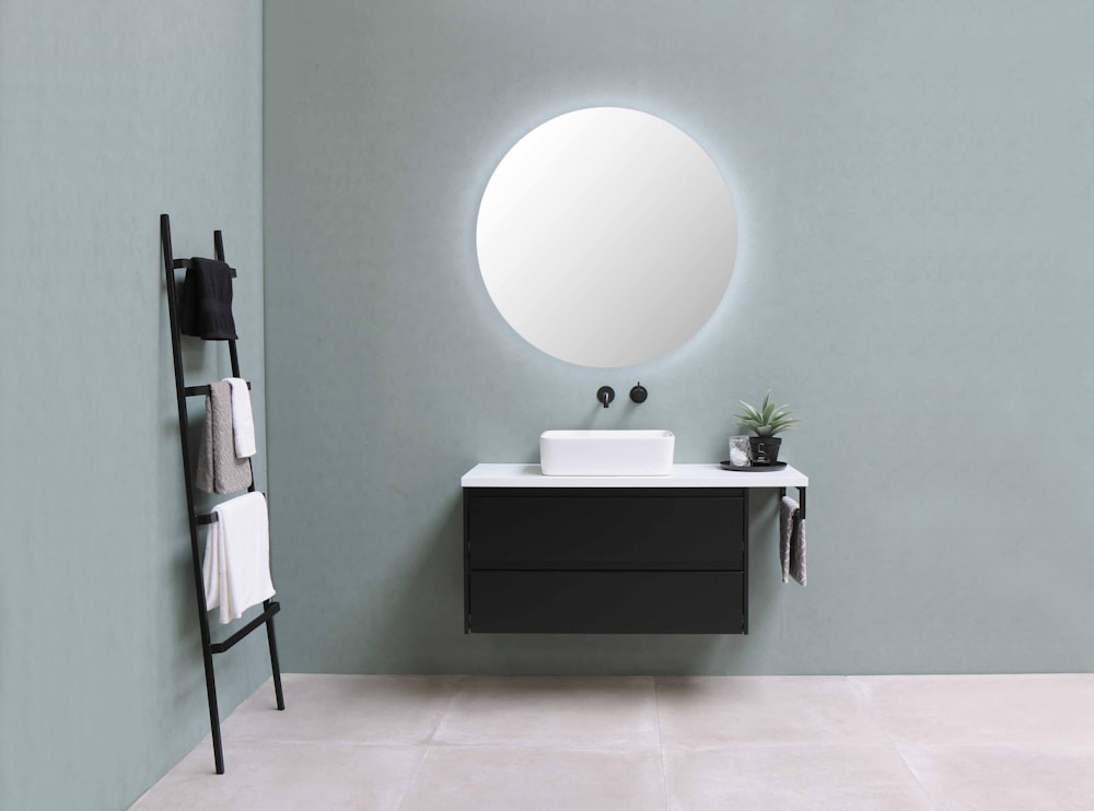 Bathroom Mirror Pictures, Round Bathroom Mirror With Storage Behind