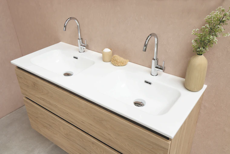 Modern bathroom remodel with new fixtures