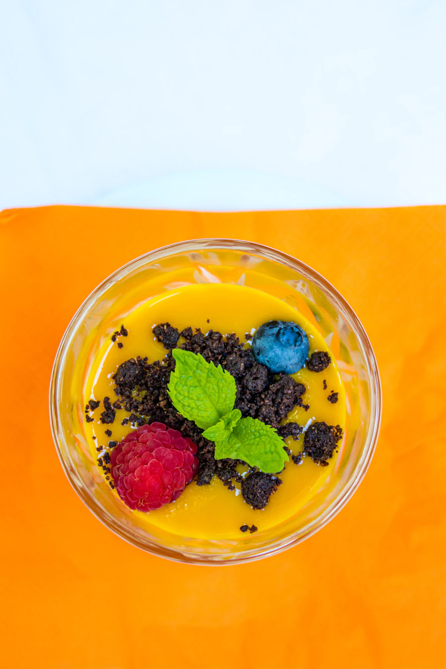 Fresh blueberries in a glass bowl