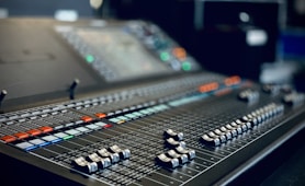 black and white audio mixer