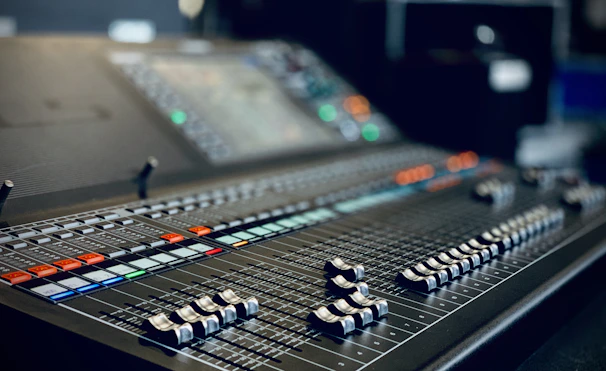 black and white audio mixer. theory and instrument lessons availible.