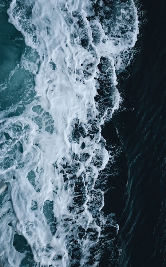 water waves on black and white textile in Victoria Canada