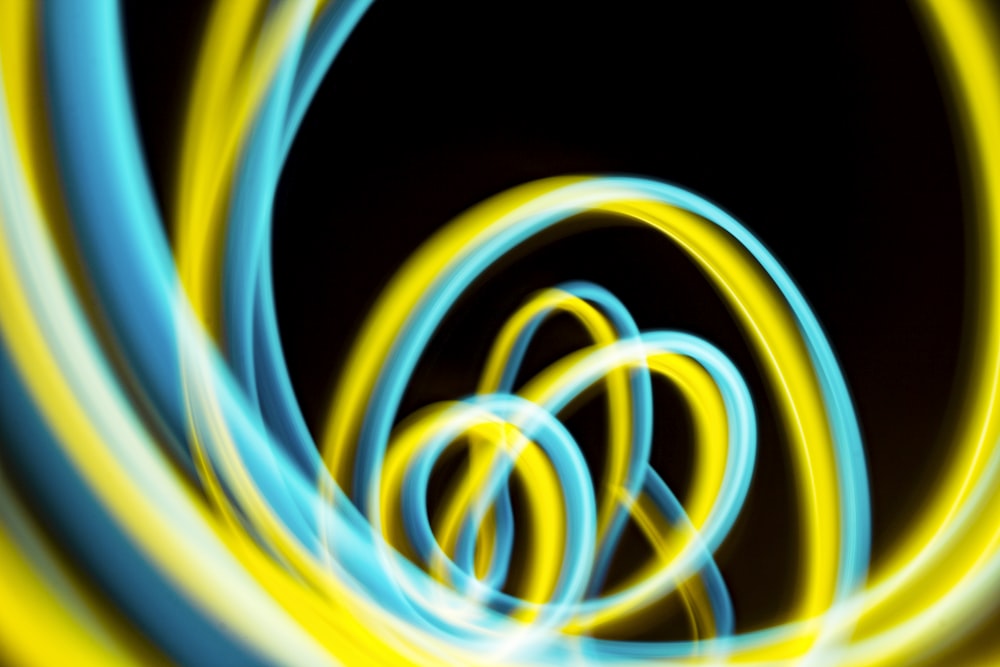 blue and yellow spiral light