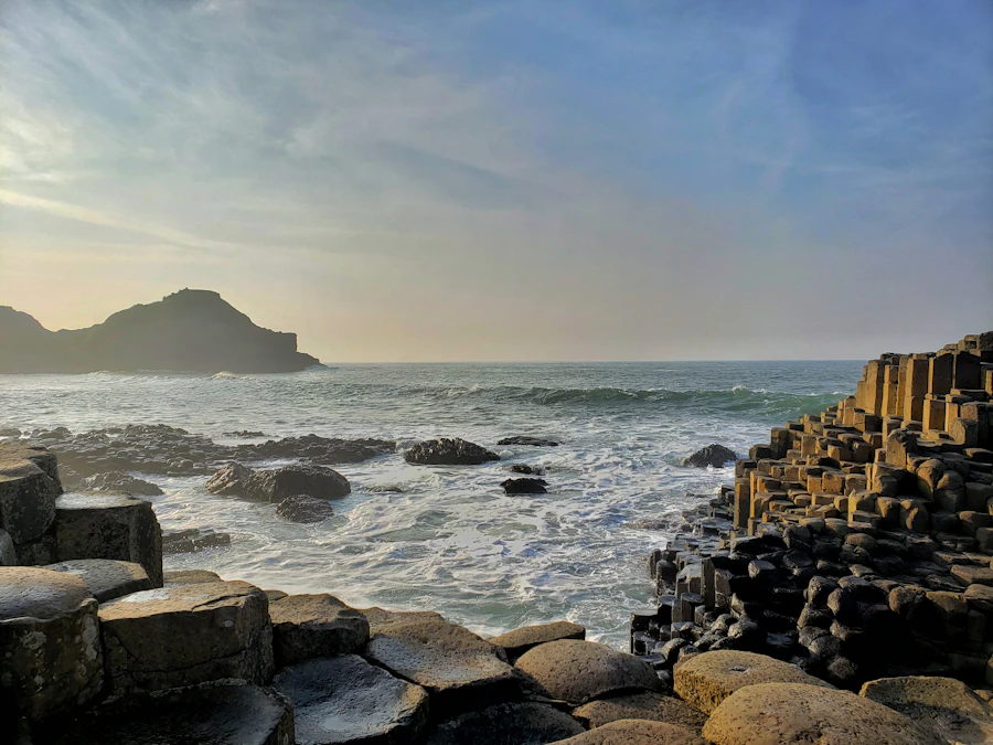 Cliffs on the Antrim coast of Northern Ireland