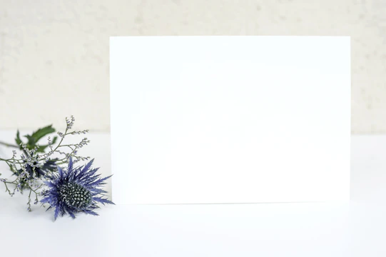 A minimalistic project card styled like a marketplace listing on a navy background.