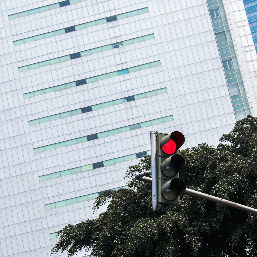 traffic light with red light