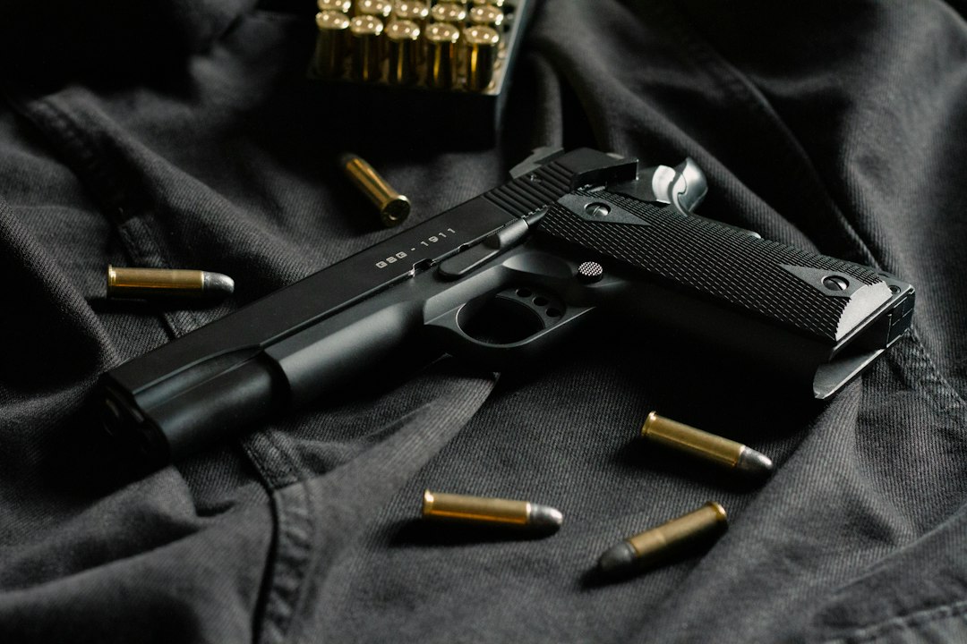 1911 pistol parts closeup