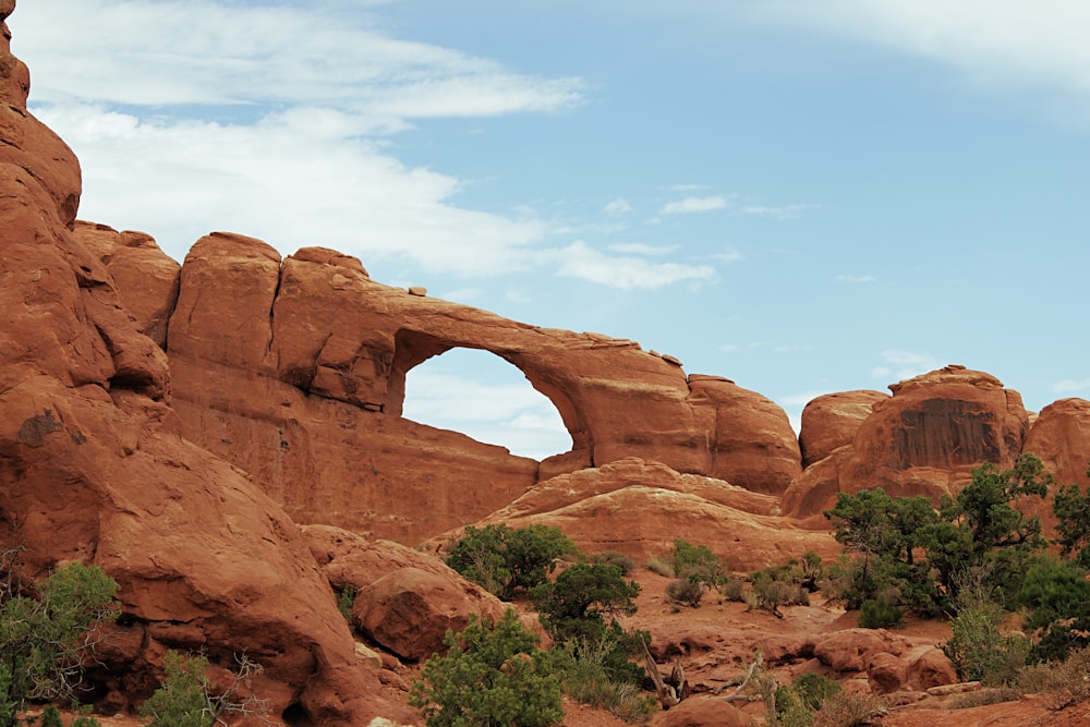 brown rock formation under blue sky during daytime