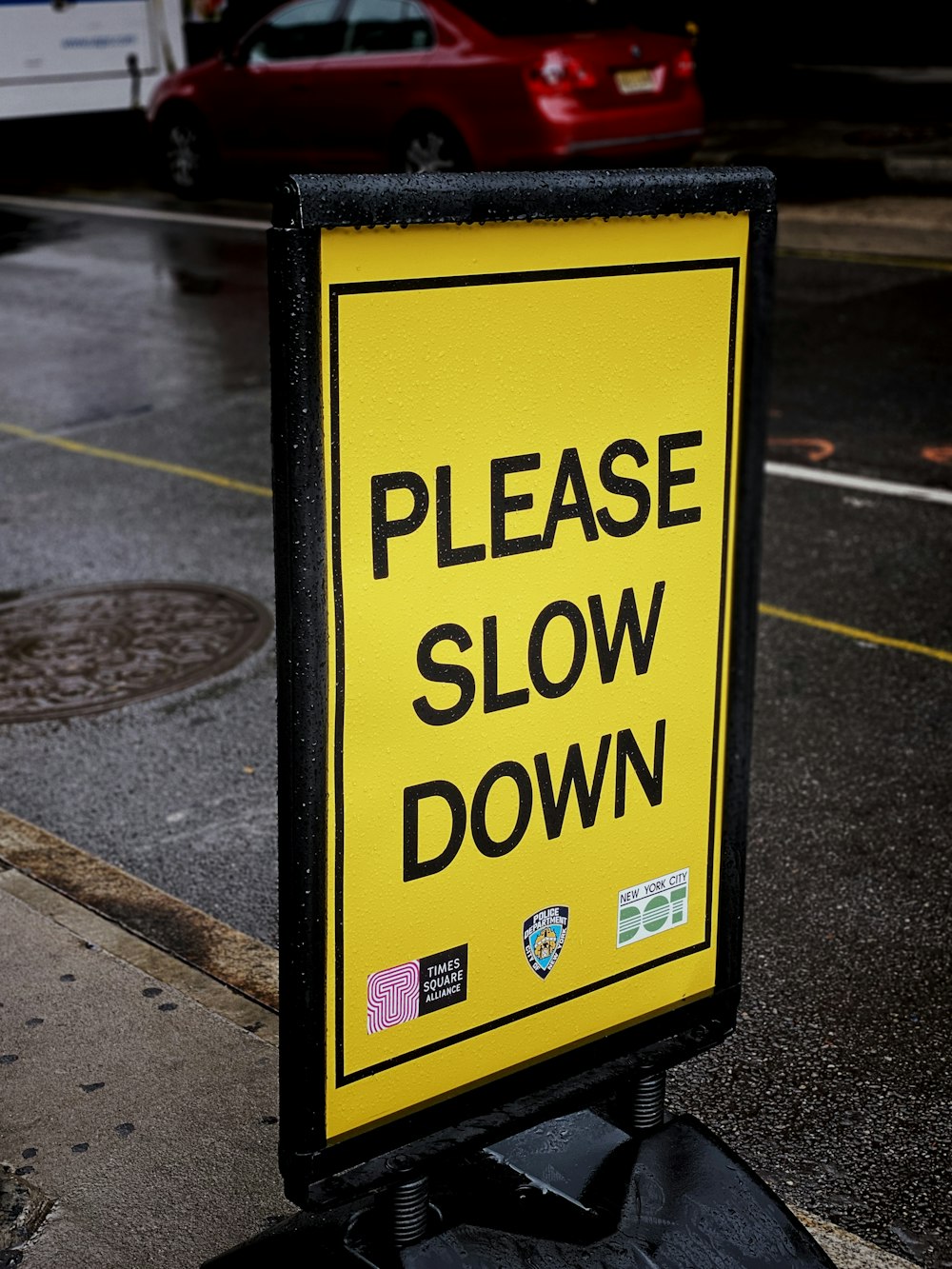 yellow and black caution wet floor sign