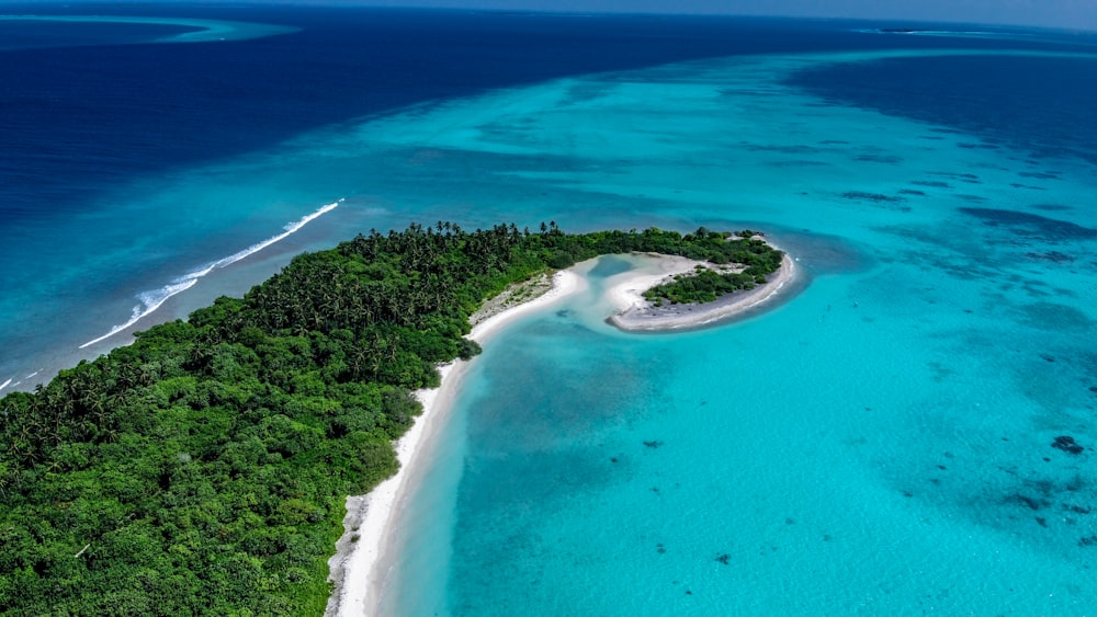 an island in the middle of the ocean