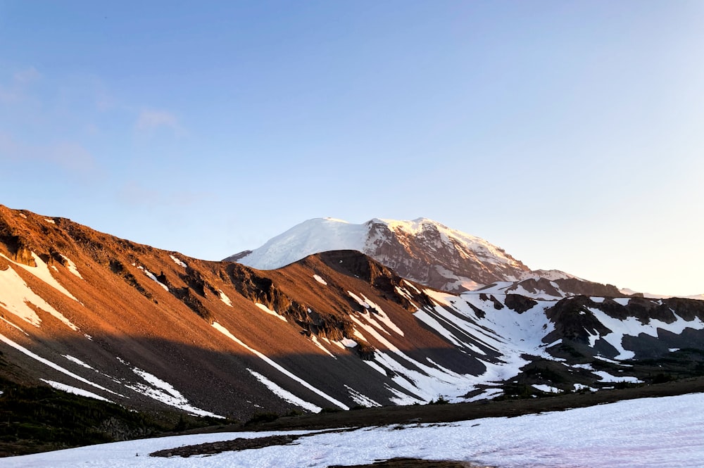 snow covered mountain under blue sky during daytime