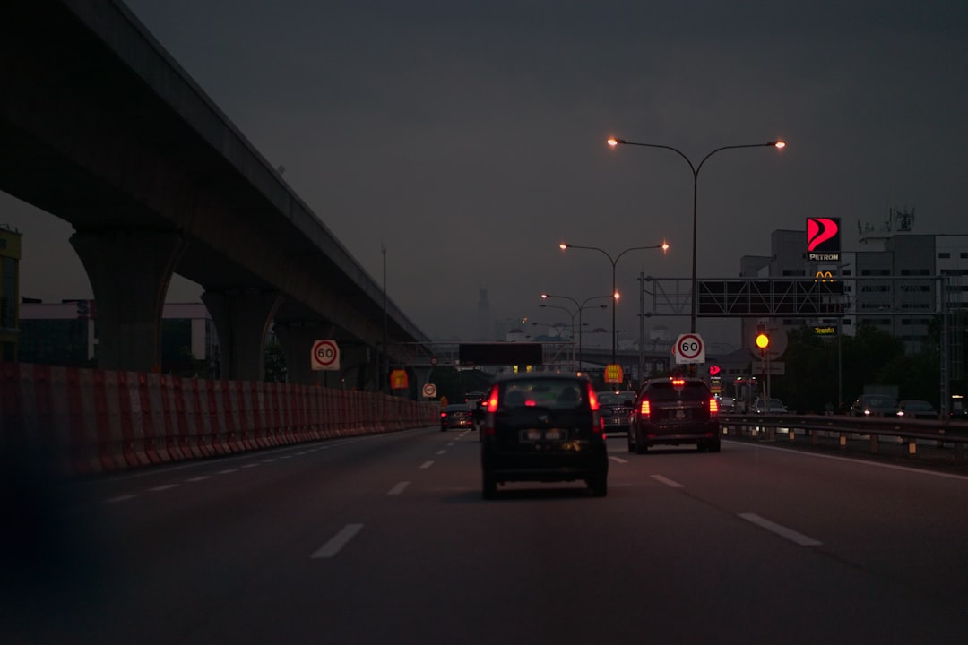 cars on road during night time