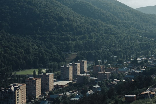 aerial view of city buildings during daytime in Dilijan Armenia